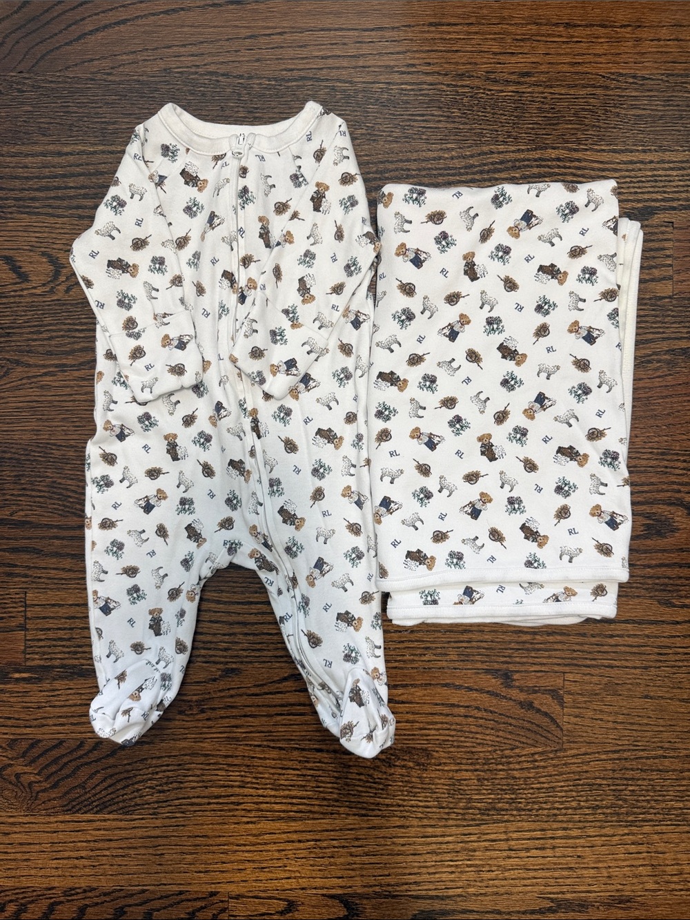 Ralph Lauren Baby Bundle Footie and Blanket